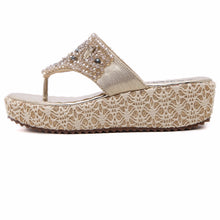 Load image into Gallery viewer, Faux Crystal Flip Flops