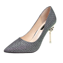 Load image into Gallery viewer, Paillette Pointed High-Heeled Shoes