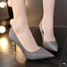 Load image into Gallery viewer, Paillette Pointed High-Heeled Shoes
