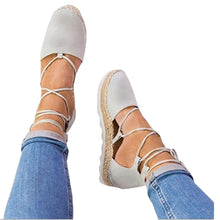 Load image into Gallery viewer, Flat Lace-Up Espadrilles