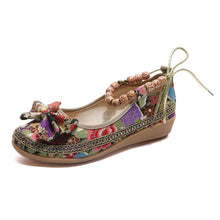 Load image into Gallery viewer, Embroidered Bowknot Ankle Flat Casual Shoes